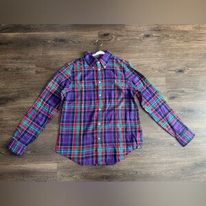 NWT Polo Ralph Lauren Flannel Button Down Shirt Size Boys Large
